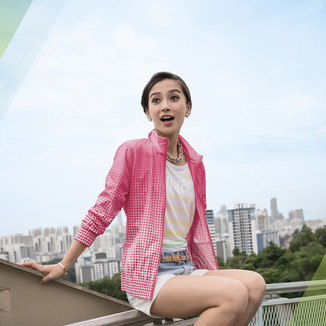 adidas NEO Label粉色正能量 荧光粉运动风衣去日本骑单车赏樱吧！